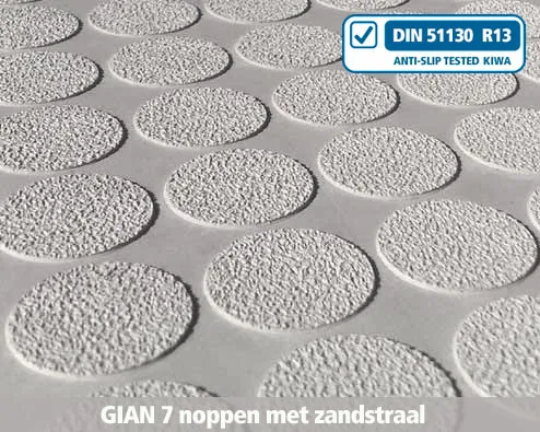 gian7 noppen met zandstraalstructuur beton, anti-slip, structuur, profiel, trap, trapneus