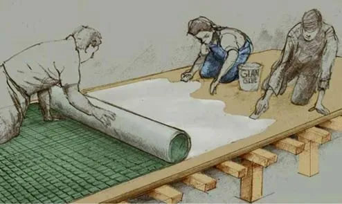 mattenlijm illustratie